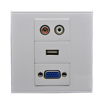 Multimedia-Frontplatten-Wand-Platten-Ausgang-Verteiler-Sockel-Platte VGAs HDMI USB