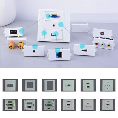 Multimedia-Frontplatten-Wand-Platten-Ausgang-Verteiler-Sockel-Platte VGAs HDMI USB