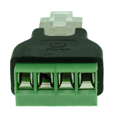 RJ45-Netzwerk-Männliche Steckdose 8P8C bis 4 Pin-Schrauben-Terminalblöcke RS485-Adapter