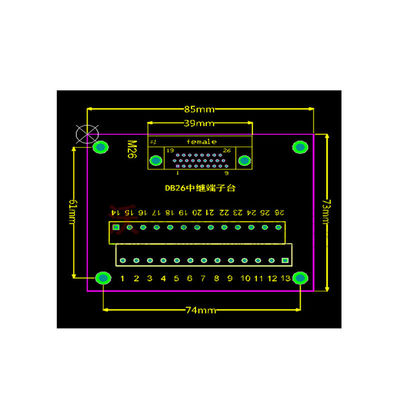 Pin Connector Terminal Block Breakout-Brett-Hutschiene DB26 D Subventions-26