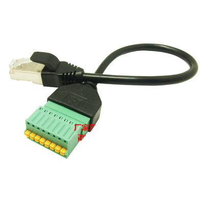 Verbindungsstück RJ45 8P8C bis 8 Pin Screw Terminal Block Adapter 30cm lang für Sicherheit CCTV-Videolösung
