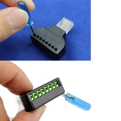 RJ45 Mann 8P8C bis 8 Pin Screw Terminal Block Adapter für CCTV-Videolösung