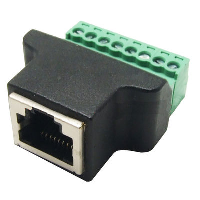 RJ45 Buchse 8P8C bis 8 Pin Screw Terminal Block Adapter für Lösung CCTV Vedio