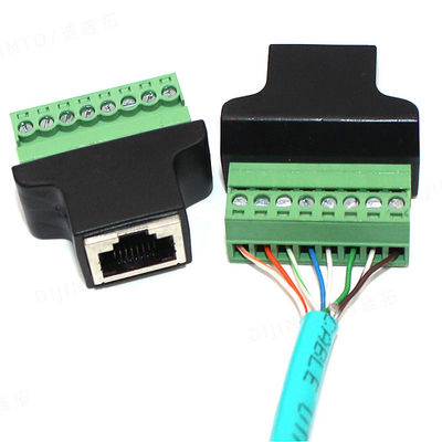 RJ45 Buchse 8P8C bis 8 Pin Screw Terminal Block Adapter für Lösung CCTV Vedio
