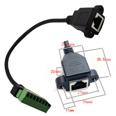 Weibliches oder des Mannrj45 8P8C Verbindungsstück zu 8 Pin Screw Terminals Converter Adapter Kabel 30cm lang