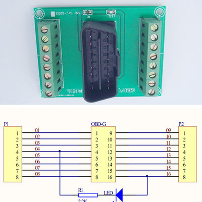 Verbindungsstücke OBD2 16pin zur Verteiler-Ausbruch-Brett-Hutschiene-Montage