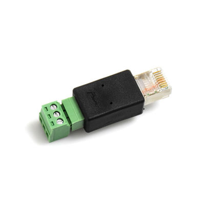 Mann 8P8C des Netz-RJ45 bis 3 Pin Screw Terminal Block Adapter