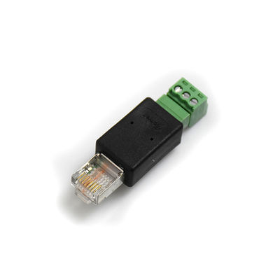 Mann 8P8C des Netz-RJ45 bis 3 Pin Screw Terminal Block Adapter