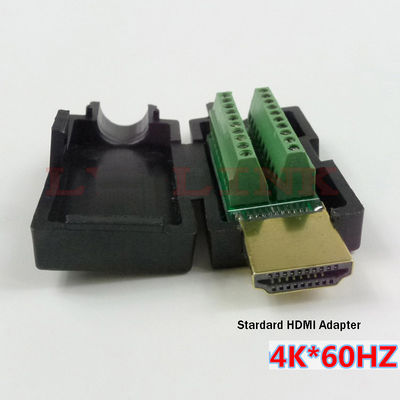 HDMI-Mann Jack zum Schraubklemme-Klemmenblock-Ausbruch-Brett-Adapter