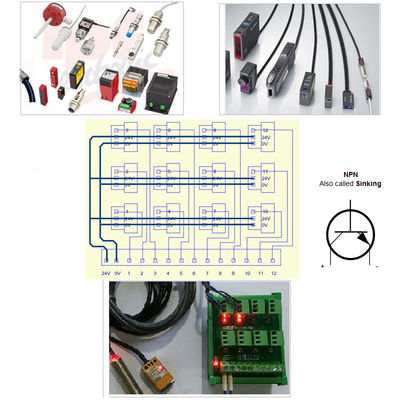 PLC-Sensor-Signal-Eingangsverteilungsmodul Endpunktblöcke Verbindungskasse 12 Arrays