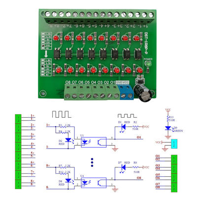 Signal-Konverter-Verteiler TTLs HTL verschalen 8 Möglichkeiten für PLC NPN, oder PNP 1.8V 3.3V 5V 12V 24V gab ein