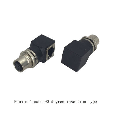 Stecker des Ethernet-RJ45 dem Mann zu des Kern-M12 4 oder zum Buchsen-Adapter