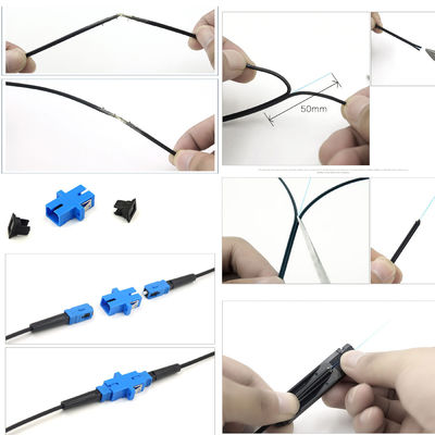 Faser stellte Optik-Sc-Verbindungsstück-schnelle Versammlung mit 5 Metern Transceiverkabel-Ausrüstung im Freien ein