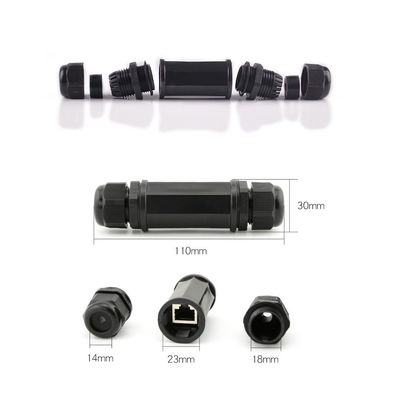 Eextensions-Netz-Kabel-Verbindungsstück wasserdichtes IP65 Stecker RJ45 8P8C modulares