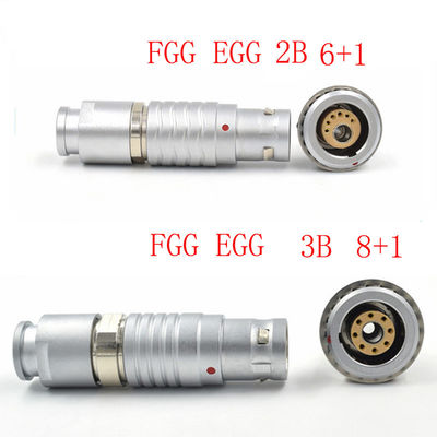 FGG ÄRGERN 2B 6 Pin Plus 1 Weisengegentaktselbst-verschluß Stecker-Sockel-elektrisches pneumatisches Mischverbindungsstück