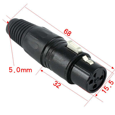 3 Mikrofon-Audiostecker Jack Male Female Coupling Connector MIC Adapter der Stiftxlr