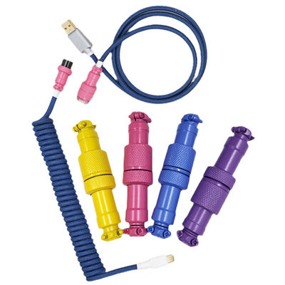 Farbiger Luftfahrt-Verbindungsstück-männlich-weiblicher Sockel-Stecker GX12 GX16 für mechanisches Tastatur-Kabel
