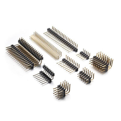 Winkel-Pin Header PWBs SMT der Neigungs-1.27mm 2.0mm 2.54mm fertigte männliches Verbindungsstück-einzelne dreifache Verdoppelungreihe besonders an