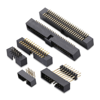 Winkel-Pin Header PWBs SMT der Neigungs-1.27mm 2.0mm 2.54mm fertigte männliches Verbindungsstück-einzelne dreifache Verdoppelungreihe besonders an