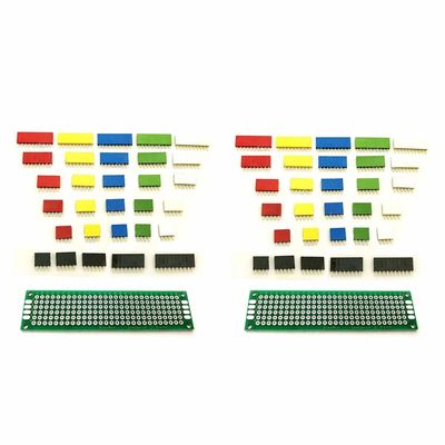 62pcs färbte 2.54mm einzelne Reihen-gerade Pin Header Female Socket PWB-Leiterplatten-Verbinder