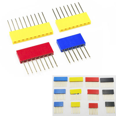 60pcs färbte 2.54mm einzelne Reihen-gerades Pin Header 11mm langes Pin Socket PWB-Verbindungsstück