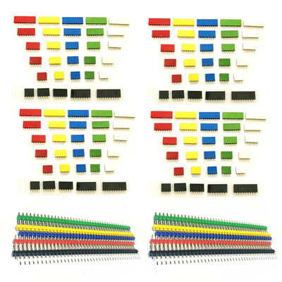 150pcs färbte 2.54mm Gold einzelne Reihen-gerades Pin Headers X30 Flanschdose-X120 überzogen