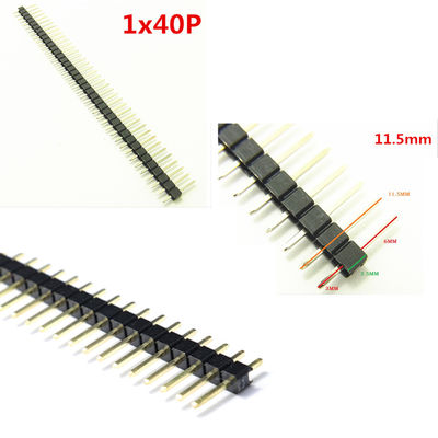 150pcs färbte 2.54mm Gold einzelne Reihen-gerades Pin Headers X30 Flanschdose-X120 überzogen