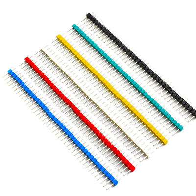 Farbige 40 steckt 2.54mm einzelne Reihe gerades Pin Header Male Connector Strip für Arduino fest