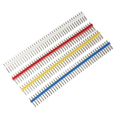 Farbige 40 steckt 2.54mm einzelne Reihe gerades Pin Header Male Connector Strip für Arduino fest