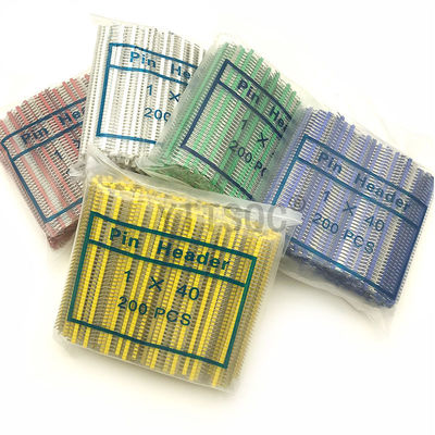 Farbige 40 steckt 2.54mm einzelne Reihe gerades Pin Header Male Connector Strip für Arduino fest