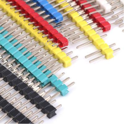 Farbige 40 steckt 2.54mm einzelne Reihe gerades Pin Header Male Connector Strip für Arduino fest
