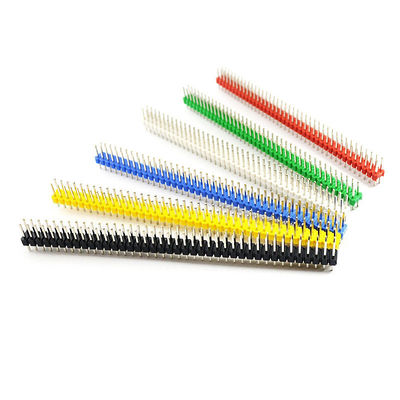 Farbiges 2x40P 40Pin 2.54mm 0,1&quot; gerader doppelter Reihen-Mann Pin Header Strip