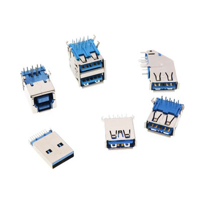 Einzelnes oder Doppel-Port USB 3,0 Art a-Flanschdose-Jack PWB-Leiterplatten-Verbinder für Laptop-Notebook