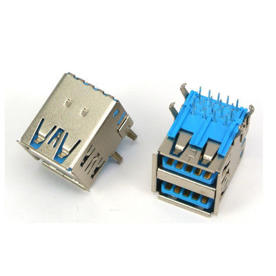 Einzelnes oder Doppel-Port USB 3,0 Art a-Flanschdose-Jack PWB-Leiterplatten-Verbinder für Laptop-Notebook