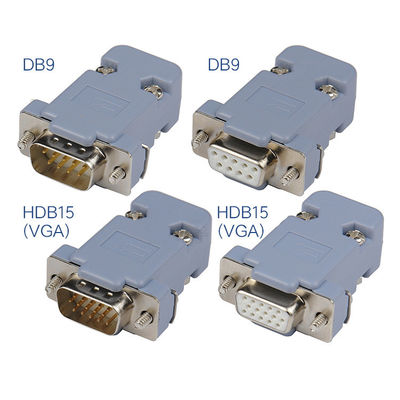 D-Vor- Verbindungsstück Stift 15 DB9 RS232 9 Pin Male Female DB15 VGA Plastik-Hood Cover Backshell