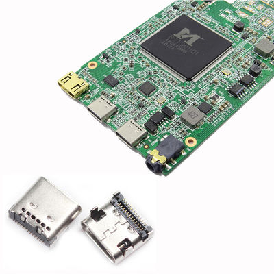 Art Flanschdose-Jack PWB-Verbindungsstück 24P USB 3,1 Stift c-Behälters 24 schnelles aufladendes Port