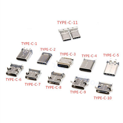 Art Flanschdose-Jack PWB-Verbindungsstück 24P USB 3,1 Stift c-Behälters 24 schnelles aufladendes Port