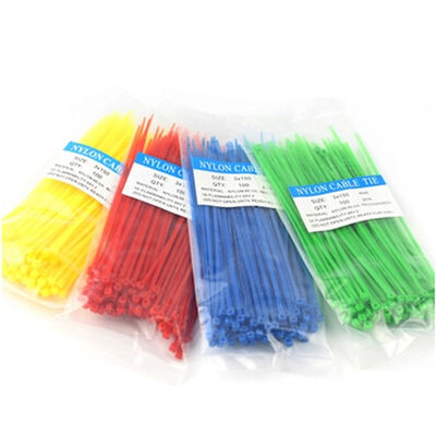 2.5mm x 150mm bunte Plastikselbstsichernde Verpackenkabel-Draht-Zipnylonbindungen