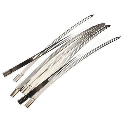 7mm x 200mm Edelstahl-selbstsichernde Leiter-Form-Kabel-Draht-Zipbindungen