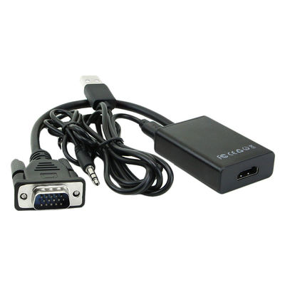 VGA-Mann zu HDMI 1080P HD + Audio-Videokonverter-Adapter Fernsehen HDTV mit Kabel
