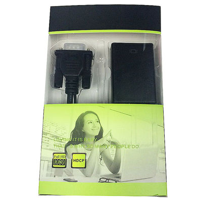 VGA-Mann zu HDMI 1080P HD + Audio-Videokonverter-Adapter Fernsehen HDTV mit Kabel