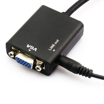 Mann 1080p Hdmi zu VGA-Frau mit Audiokabel-Konverter-Adapter für HDTV-PC