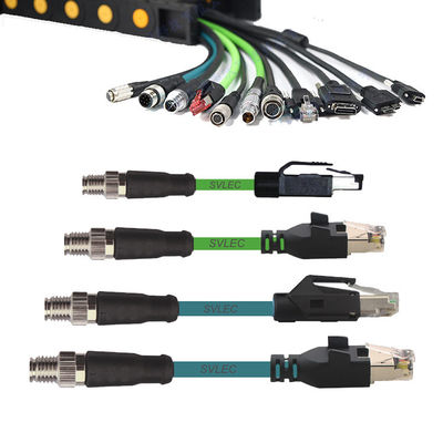 Flexible Widerstand-Ankerkette M12 zu des Stecker-RJ45 dem Kabelstrang Verbindungsstück-Ethernet-Netzwerk Kabel-Cat6 schlüsselfertig