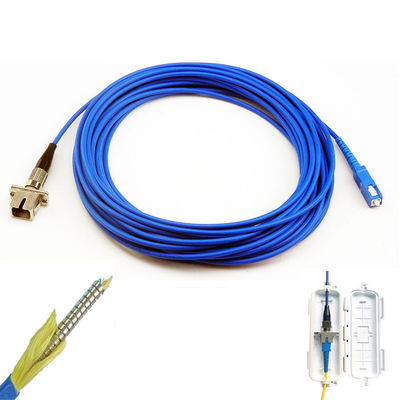 Gepanzertes Faser-Optikerweiterungs-Kabel im Freien mit Sc-Verbindungsstück-Adapter baute zusammen
