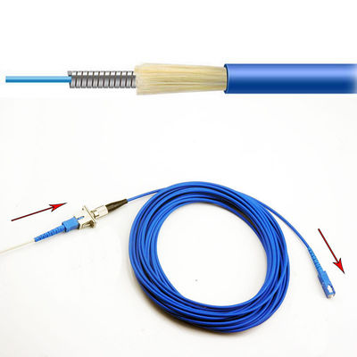Gepanzertes Faser-Optikerweiterungs-Kabel im Freien mit Sc-Verbindungsstück-Adapter baute zusammen