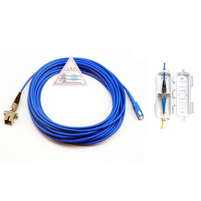 Gepanzertes Faser-Optikerweiterungs-Kabel im Freien mit Sc-Verbindungsstück-Adapter baute zusammen