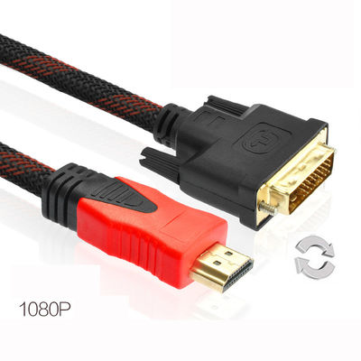HDMI vollen HDMI dem Mann DVI 24+1 zu des Kabelhalter-1080P zu DVI-D männlichem Hochgeschwindigkeitsadapter Cabl
