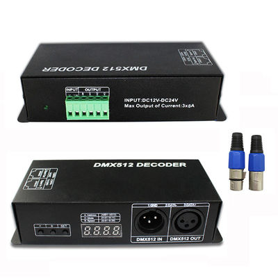 Decoder DC12V~24V RGB RGBW 3CH 4CH DMX512 mit Digitalanzeige DMX zu PWM führte Streifen-Dimmer