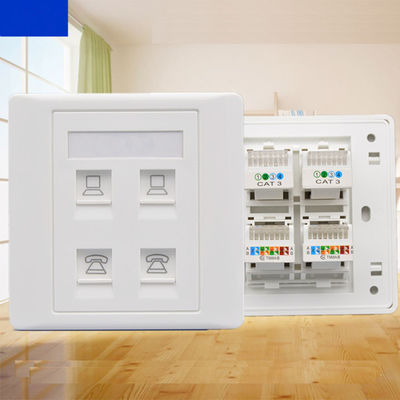Schnelle Klammer Doppel-Port RJ11 RJ45 Telefonnetz-modulare Jack Cats 5E für Wandsteckdose-Ausgang