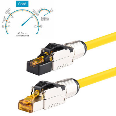 Modulare Stecker Cat8 des Netz-RJ45 schirmten Gbps der hohen Geschwindigkeit 40 der Verbindungsstück-8P8C ab